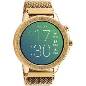 OOZOO Timepieces Smartwatch Ανδρικό Ρολόι Ροζ Χρυσό Μπρασελέ Ανοξείδωτο Ατσάλι Q00307