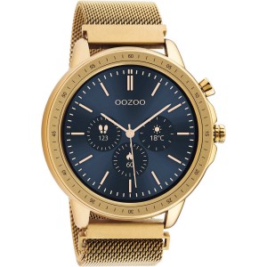 OOZOO Timepieces Smartwatch Ανδρικό Ρολόι Ροζ Χρυσό Μπρασελέ Ανοξείδωτο Ατσάλι Q00307
