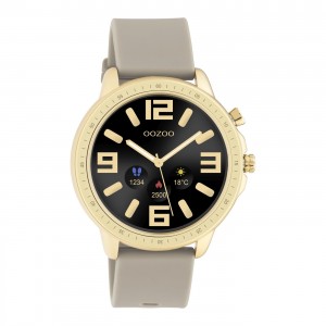OOZOO Timepieces Smartwatch Γυναικείο μπεζ καουτσούκ λουράκι Q00319