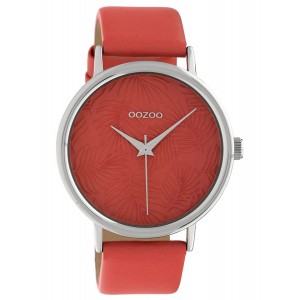 OOZOO Τimepieces Limited Watch Women's Coral Leather Strap C10166