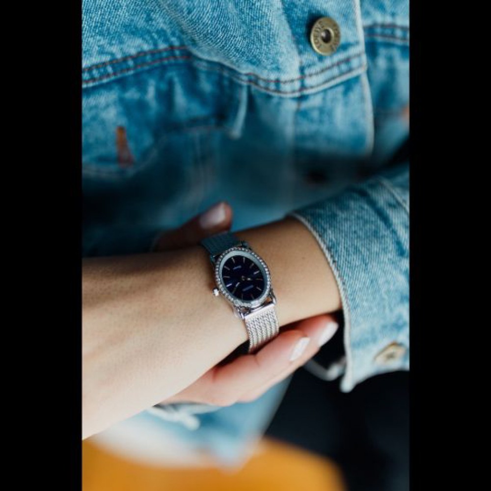 OOZOO Vintage Ρολόι Γυναικείο Aσημί Ανοξείδωτο ατσάλι μπρασελέ C20431