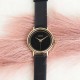 OOZOO Timepieces Ρολόι Γυναικείο Μαύρο Δερμάτινο Λουράκι C10835 