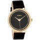 OOZOO Timepieces Ρολόι Γυναικείο Μαύρο Δερμάτινο Λουράκι C10835 