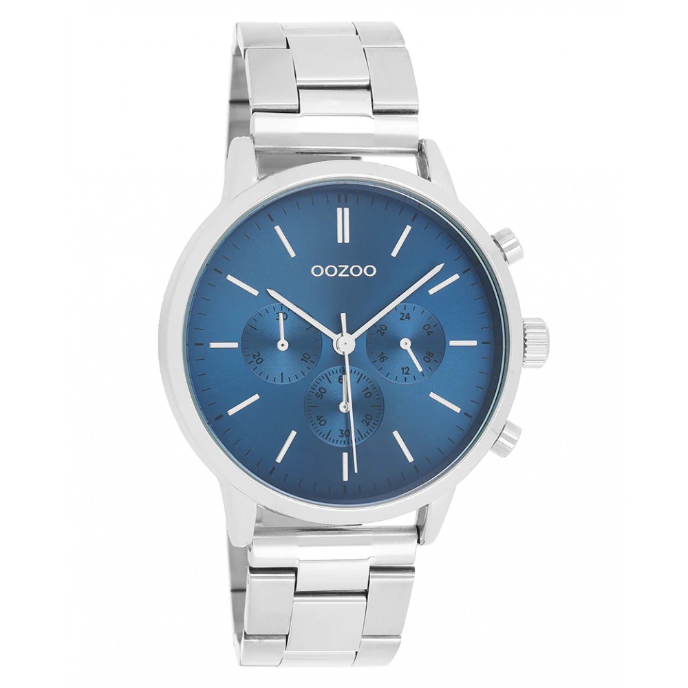 OOZOO Ρολόι Ασημί Ανοξείδωτο Ατσάλι μπρασελέ C11406