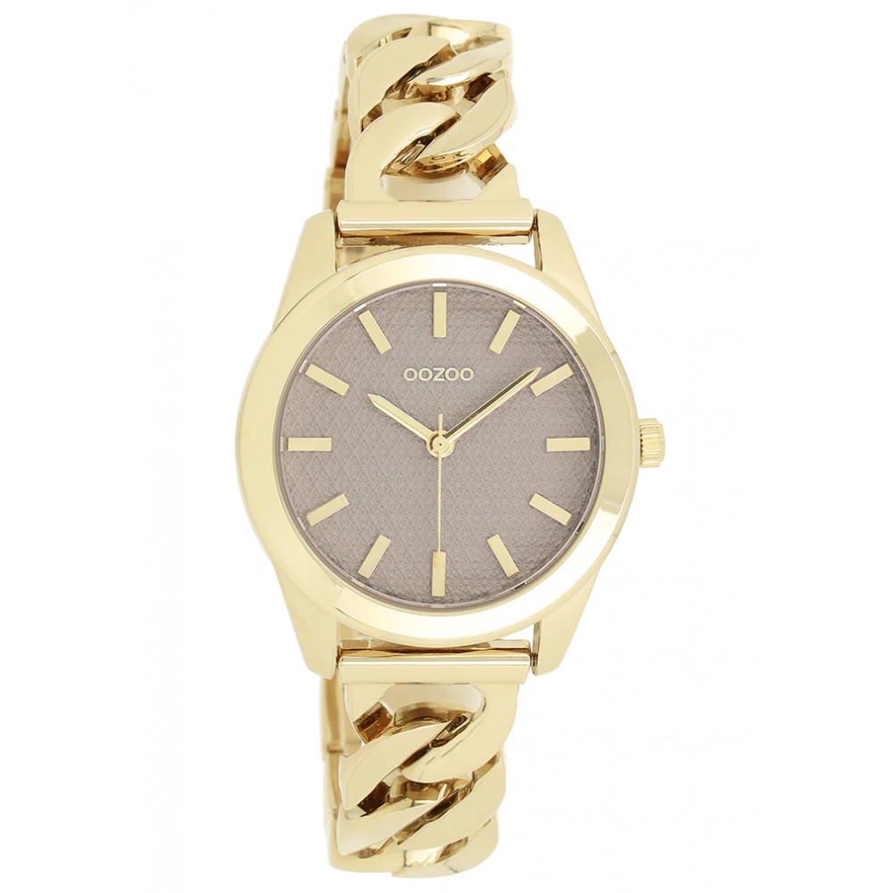 OOZOO Timepieces Ρολόι Γυναικείο Επίχρυσο Ανοξείδωτο Ατσάλι μπρασελέ C11420