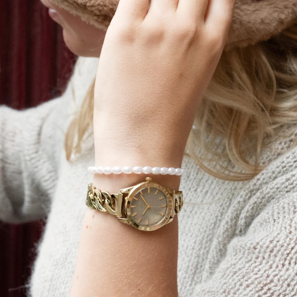 OOZOO Timepieces Ρολόι Γυναικείο Επίχρυσο Ανοξείδωτο Ατσάλι μπρασελέ C11420