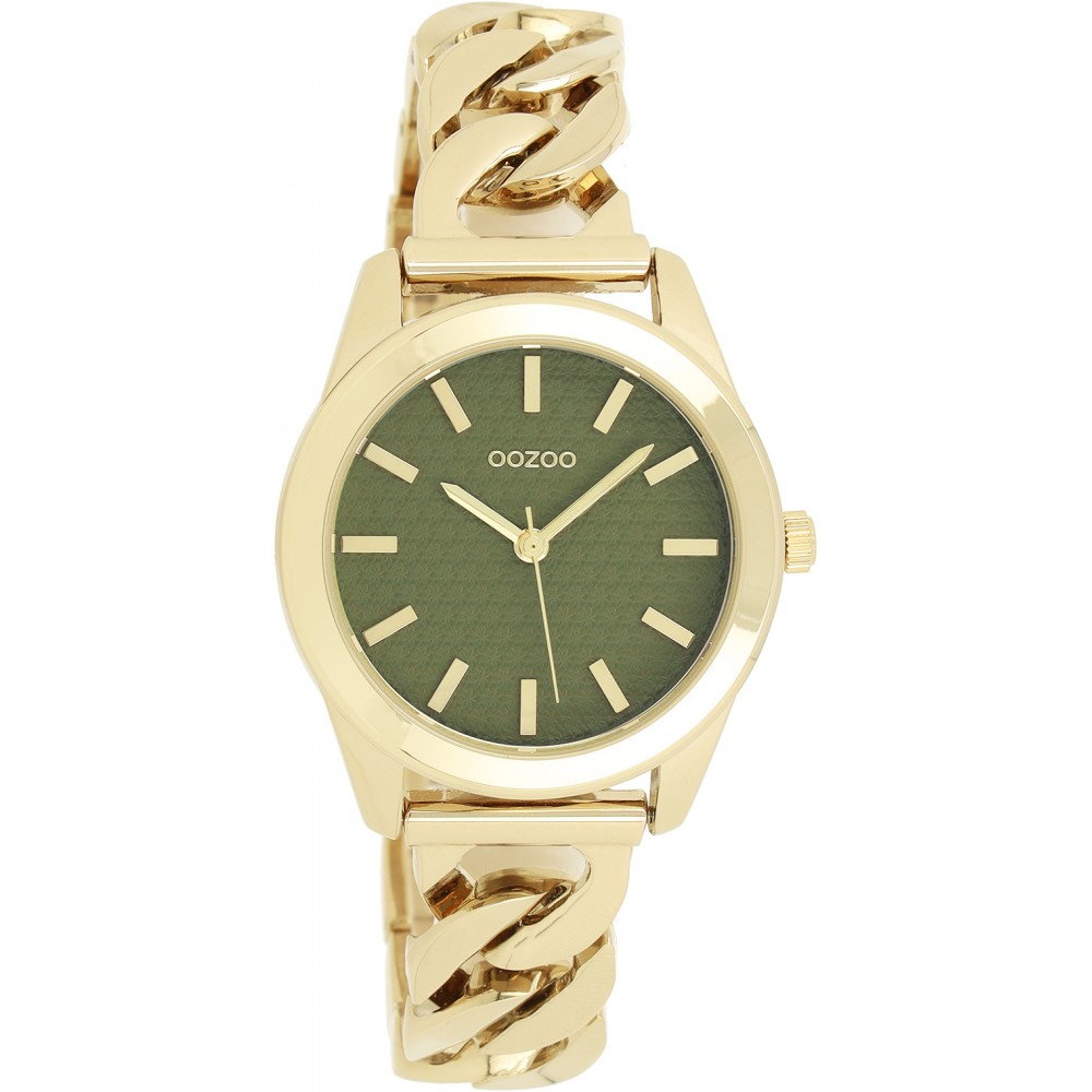 OOZOO Timepieces Ρολόι Γυναικείο Επίχρυσο Ανοξείδωτο Ατσάλι μπρασελέ C11421
