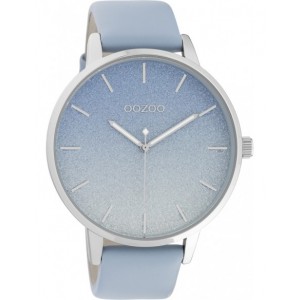 OOZOO Timepieces Ρολόι Γυναικείο Μπλε Δερμάτινο Λουράκι C10830