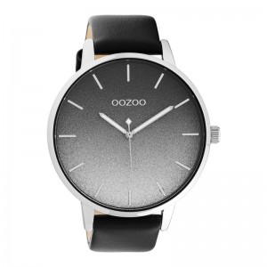 OOZOO Timepieces Ρολόι Γυναικείο Μαύρο Δερμάτινο Λουράκι C10834