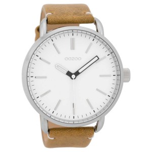 OOZOO Timepieces Ανδρικό Ρολόι Καφέ Δερμάτινο Λουρί C9631