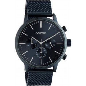 OOZOO Timepieces Men's Watch Blue Mesh Metallic Bracelet C10912