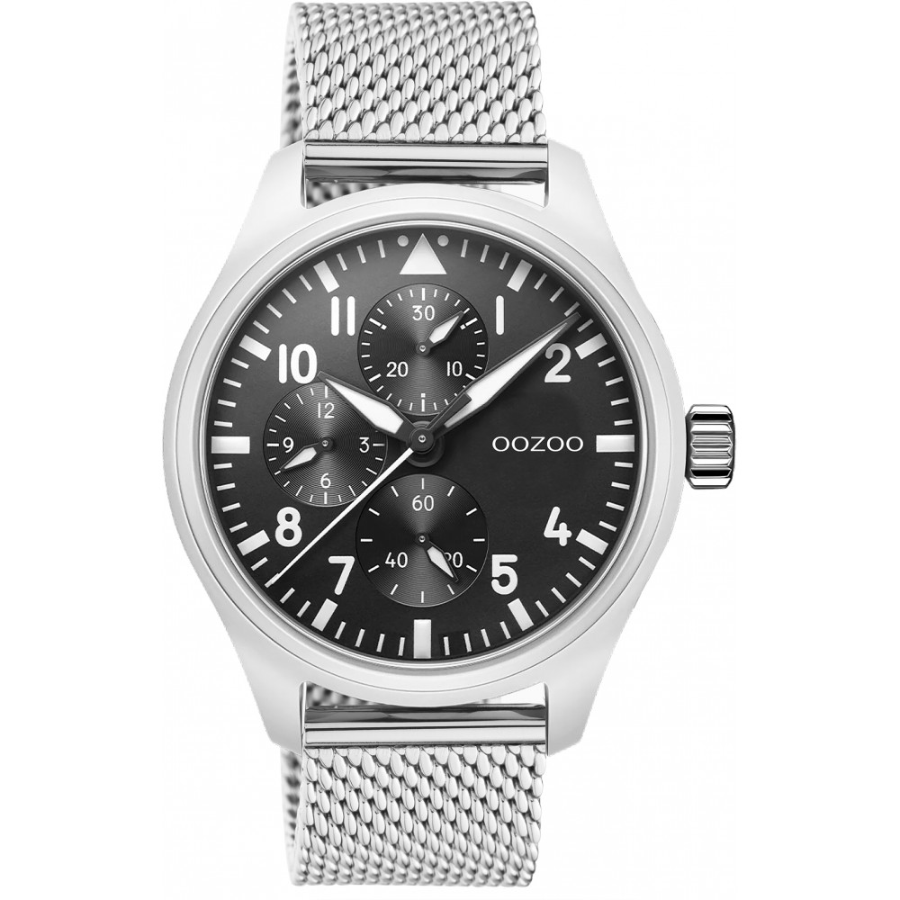 OOZOO Timepieces Ρολόι Ανδρικό Ασημί Μεταλλικό Μπρασελέ C10958 OOZOO Timepieces Ρολόι Ανδρικό Ασημί Μεταλλικό Μπρασελέ C10958