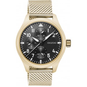 OOZOO Timepieces Ρολόι Ανδρικό Επιχρυσωμένο Μεταλλικό  Μπρασελέ C10959