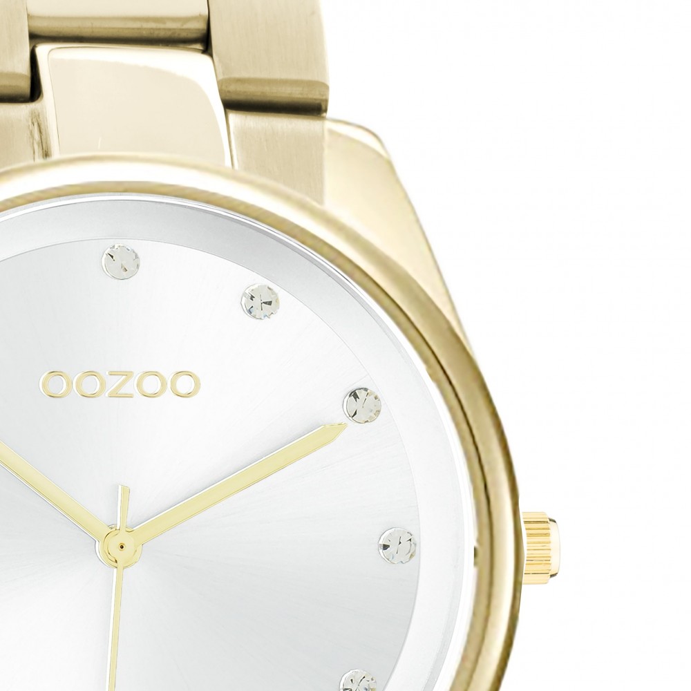 OOZOO Timepieces Ρολόι Γυναικείο Επιχρυσωμένο Μεταλλικό Μπρασελέ  C10962