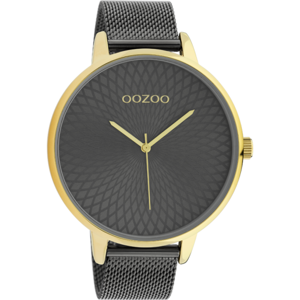 OOZOO  Ρολόι Γυναικείο Γκρι  Mesh Μεταλλικό Μπρασελέ C10554 