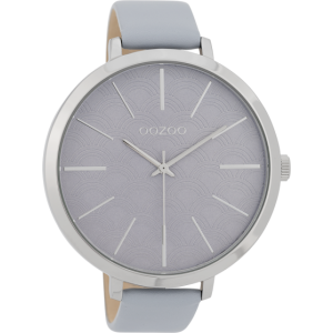 OOZOO Timepieces Ρολόι Γυναικείο λιλά Δερμάτινο Λουράκι C9677