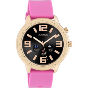 OOZOO Timepieces Smartwatch Watch Pink rubber strap Q00325