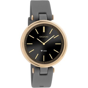 OOZOO Timepieces Smartwatch Ladies Grey Rubber Strap Q00404
