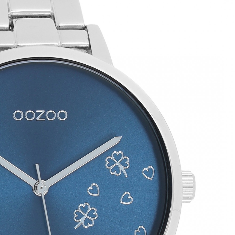 OOZOO Timepieces Ρολόι Γυναικείο Ασημί Ανοξείδωτο Ατσάλι μπρασελέ C11121