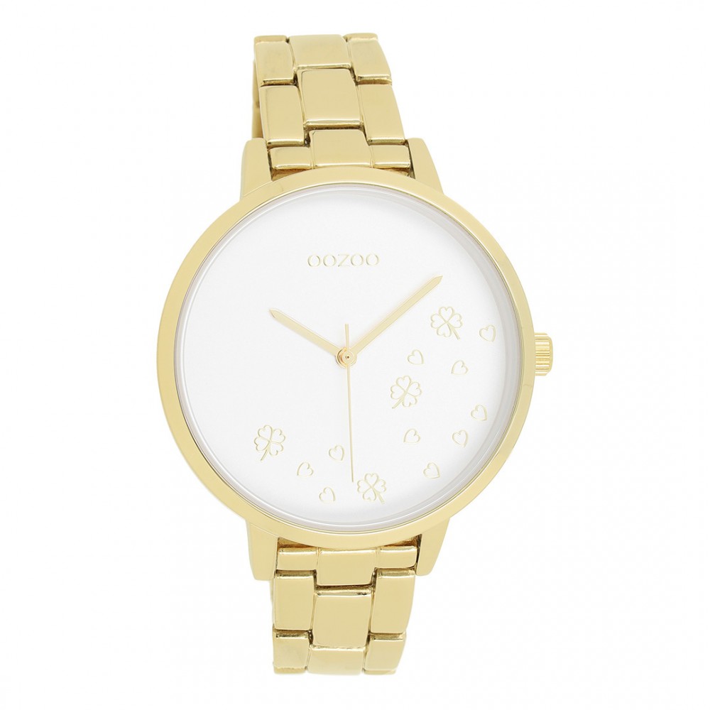 OOZOO Timepieces Ρολόι Γυναικείο Επιχρυσωμένο Ανοξείδωτο Ατσάλι μπρασελέ C11122