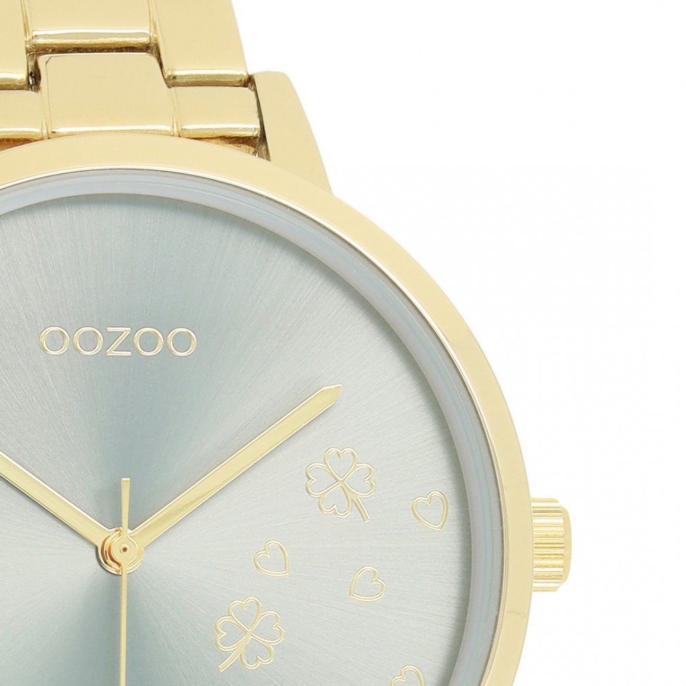 OOZOO Timepieces Ρολόι Γυναικείο Επιχρυσωμένο Ανοξείδωτο Ατσάλι μπρασελέ C11123