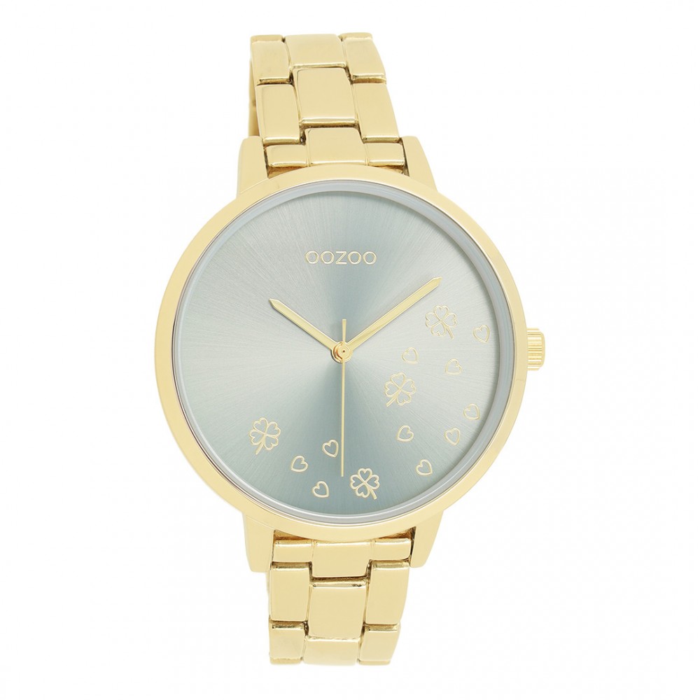 OOZOO Timepieces Ρολόι Γυναικείο Επιχρυσωμένο Ανοξείδωτο Ατσάλι μπρασελέ C11123