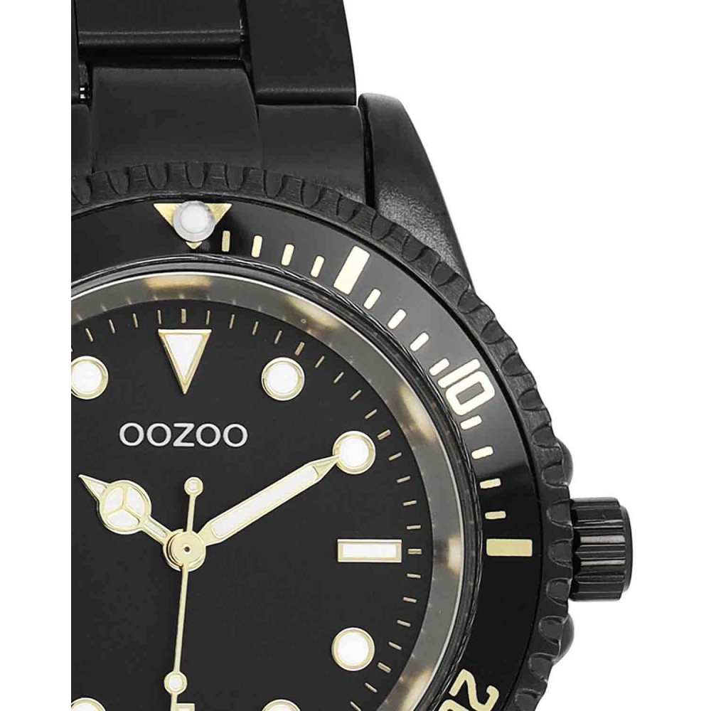 OOZOO Timepieces Ρολόι Γυναικείο Μαύρο Ανοξείδωτο Ατσάλι μπρασελέ C11149