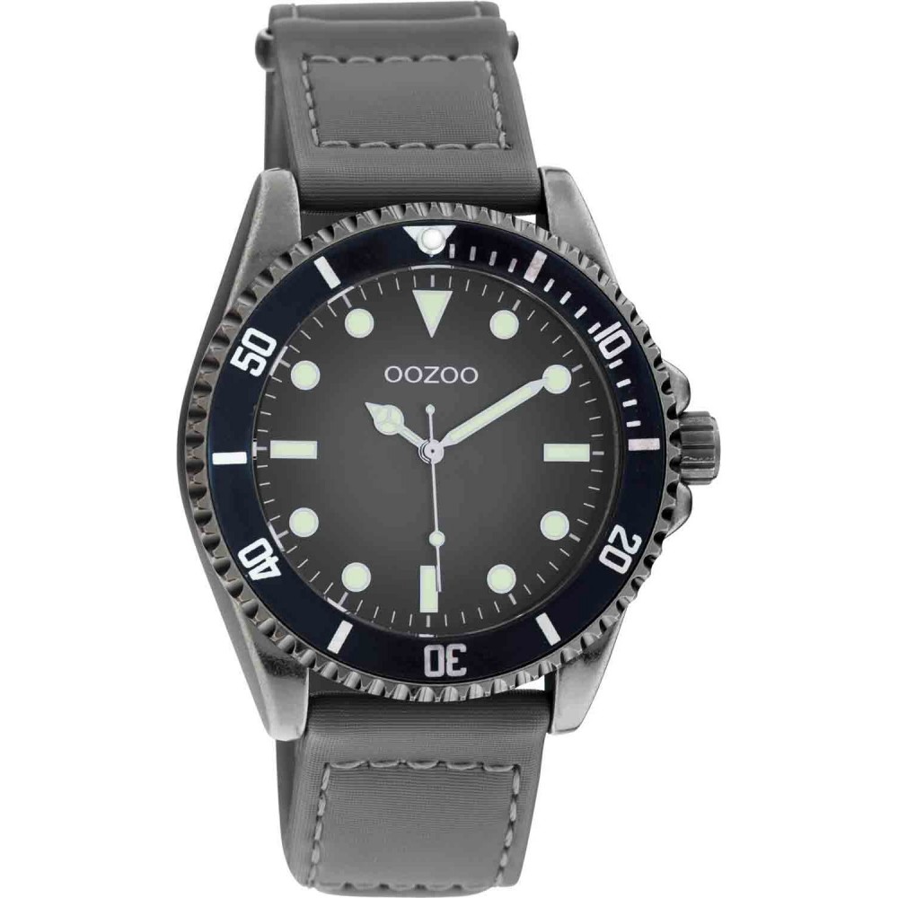 OOZOO timepieces Ρολόι Unisex Γκρι συνθετικό λουράκι C11011