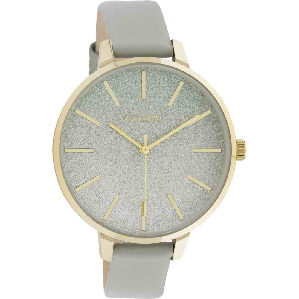OOZOO Timepieces Ρολόι Γυναικείο Γκρι Δερμάτινο Λουράκι C11031