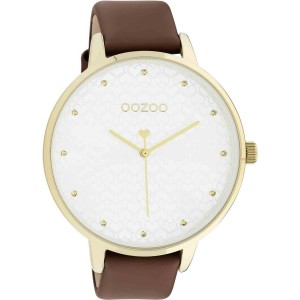 OOZOO Timepieces Ρολόι Γυναικείο καφέ Δερμάτινο Λουράκι C11038