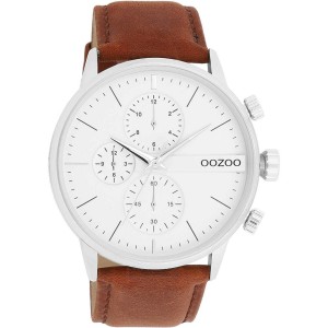 OOZOO Timepieces Ρολόι Ανδρικό Καφέ Δερμάτινο Λουράκι C11220