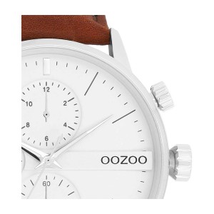 OOZOO Timepieces Ρολόι Ανδρικό Καφέ Δερμάτινο Λουράκι C11220