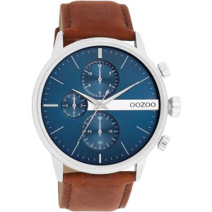 OOZOO Timepieces Ρολόι Ανδρικό Καφέ Δερμάτινο Λουράκι C11221