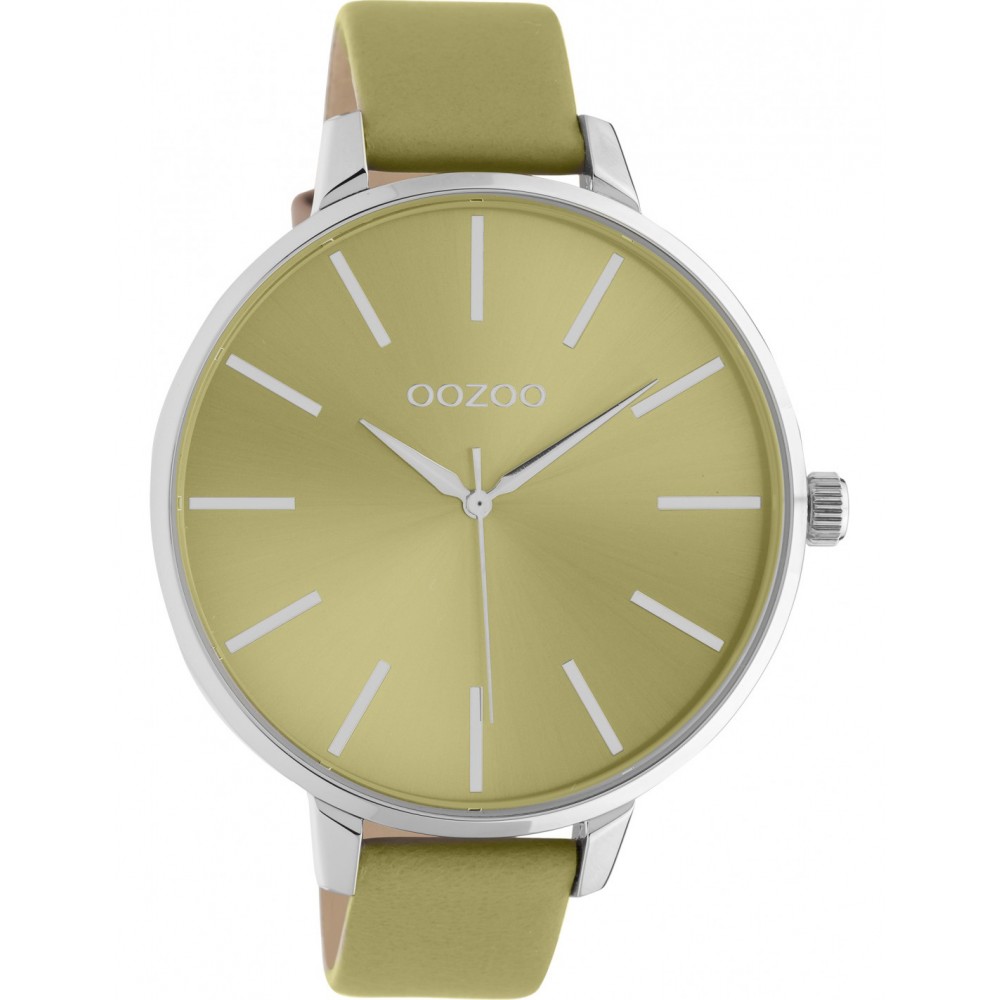 OOZOO Timepieces Ρολόι Γυναικείο Κίτρινο Δερμάτινο Λουράκι C10981