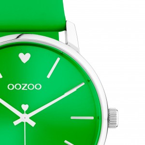 OOZOO Timepieces Ρολόι Γυναικείο Πράσινο Δερμάτινο Λουράκι C10988