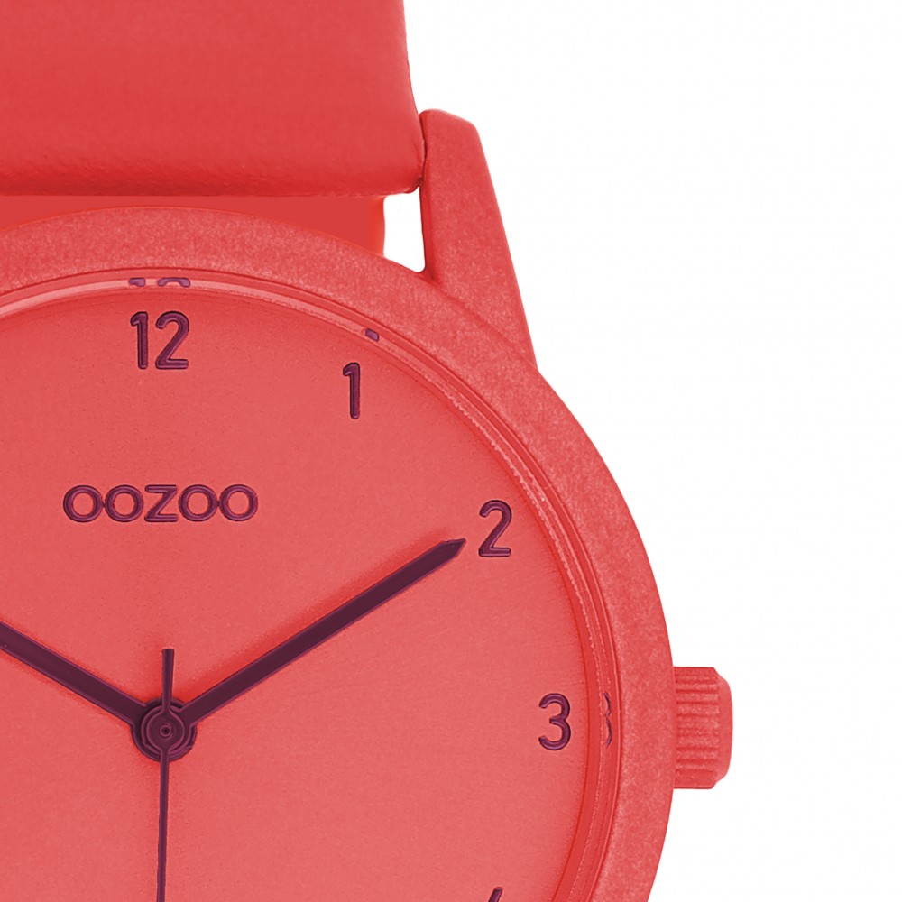 OOZOO Timepieces Ρολόι Γυναικείο Κόκκινο Δερμάτινο Λουράκι C11172