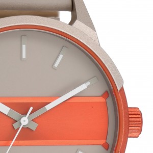 OOZOO Timepieces Ρολόι Ανδρικό Μπεζ Δερμάτινο Λουράκι C11230