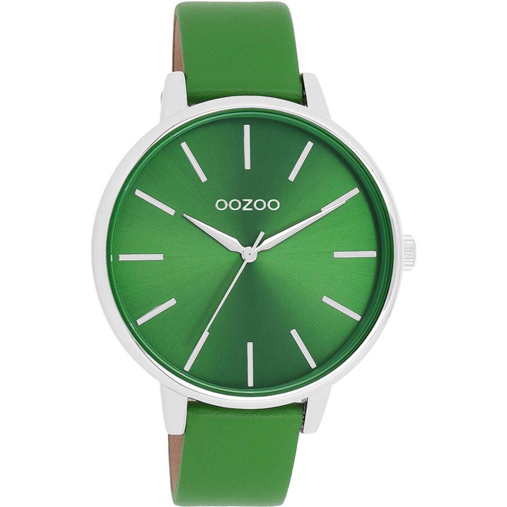 OOZOO Timepieces Ρολόι Γυναικείο Πράσινο Δερμάτινο λουράκι C11297