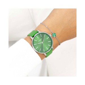 OOZOO Timepieces Ρολόι Γυναικείο Πράσινο Δερμάτινο λουράκι C11297