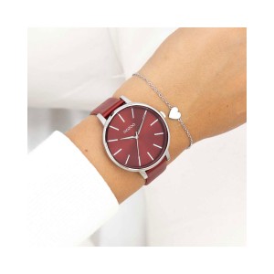 OOZOO Timepieces Woman's Watch Red Leather Strap C11299