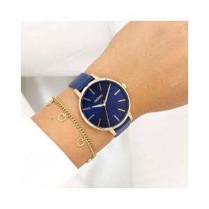 OOZOO Timepieces Ρολόι Γυναικείο Μπλε Δερμάτινο λουράκι C11292