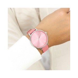 OOZOO Timepieces Ρολόι Γυναικείο Ροζ Δερμάτινο λουράκι C11295