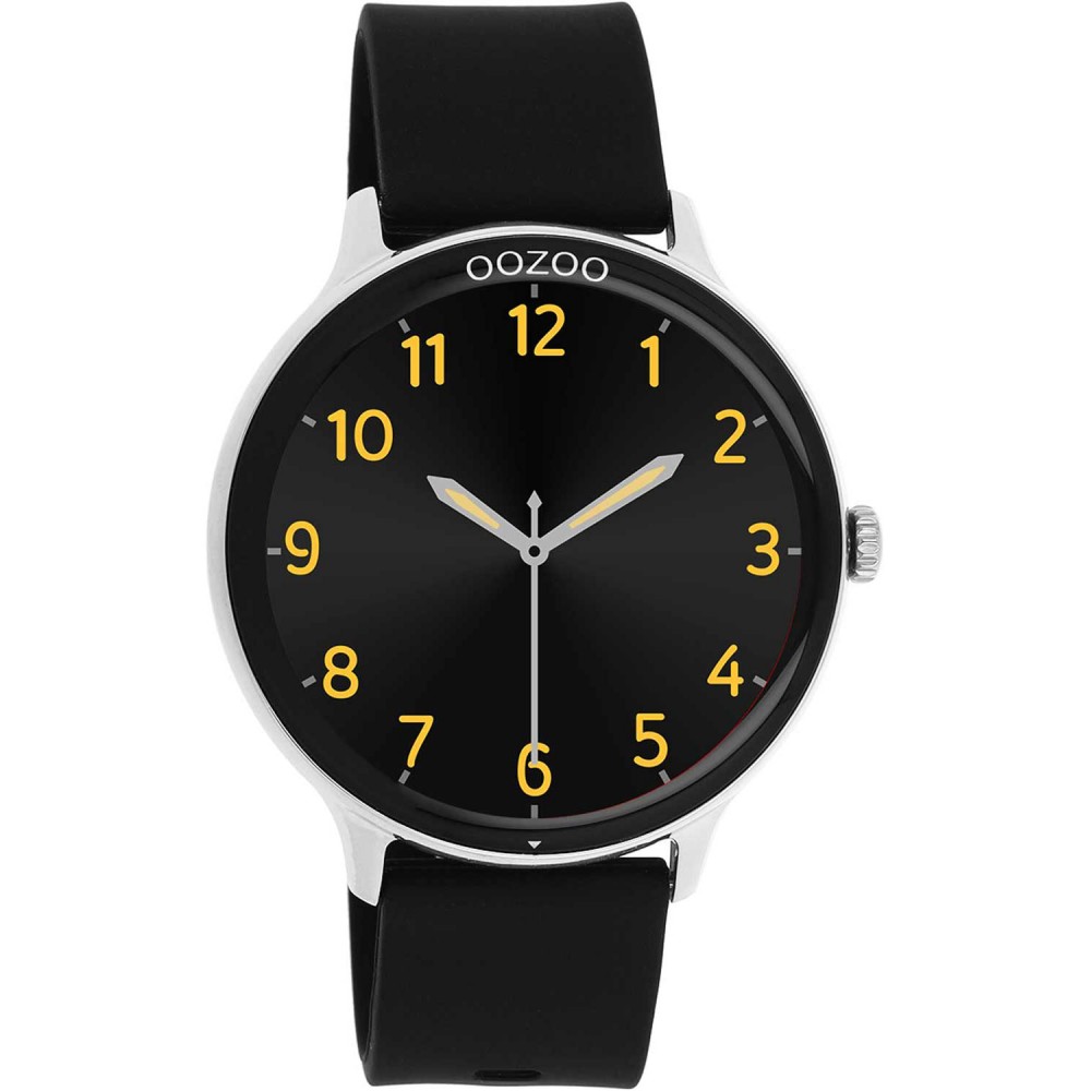 OOZOO Timepieces Smartwatch Mαύρο Καουτσούκ λουράκι Q00130