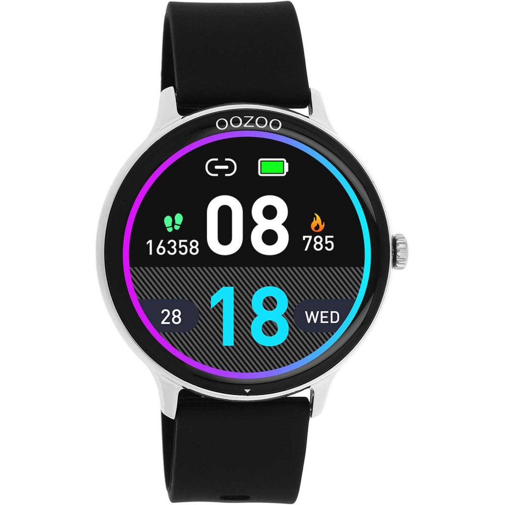 OOZOO Timepieces Smartwatch Mαύρο Καουτσούκ λουράκι Q00130