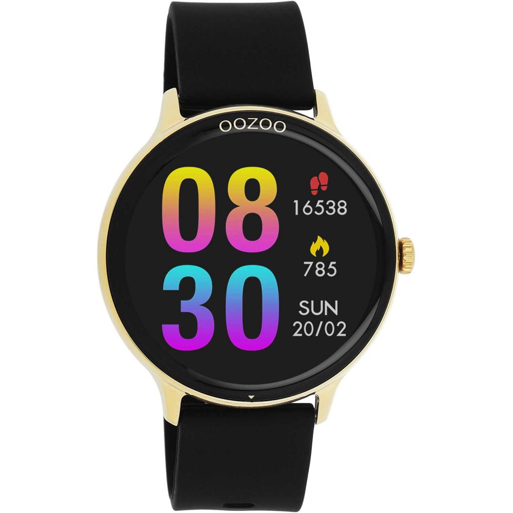 OOZOO Timepieces Smartwatch Μαύρο Καουτσούκ λουράκι Q00132