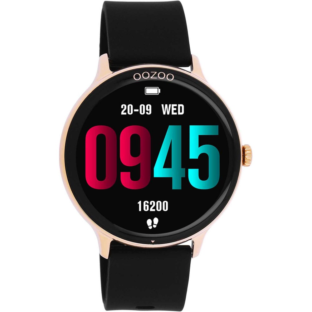 OOZOO Timepieces Smartwatch Μαύρο Καουτσούκ λουράκι Q00133