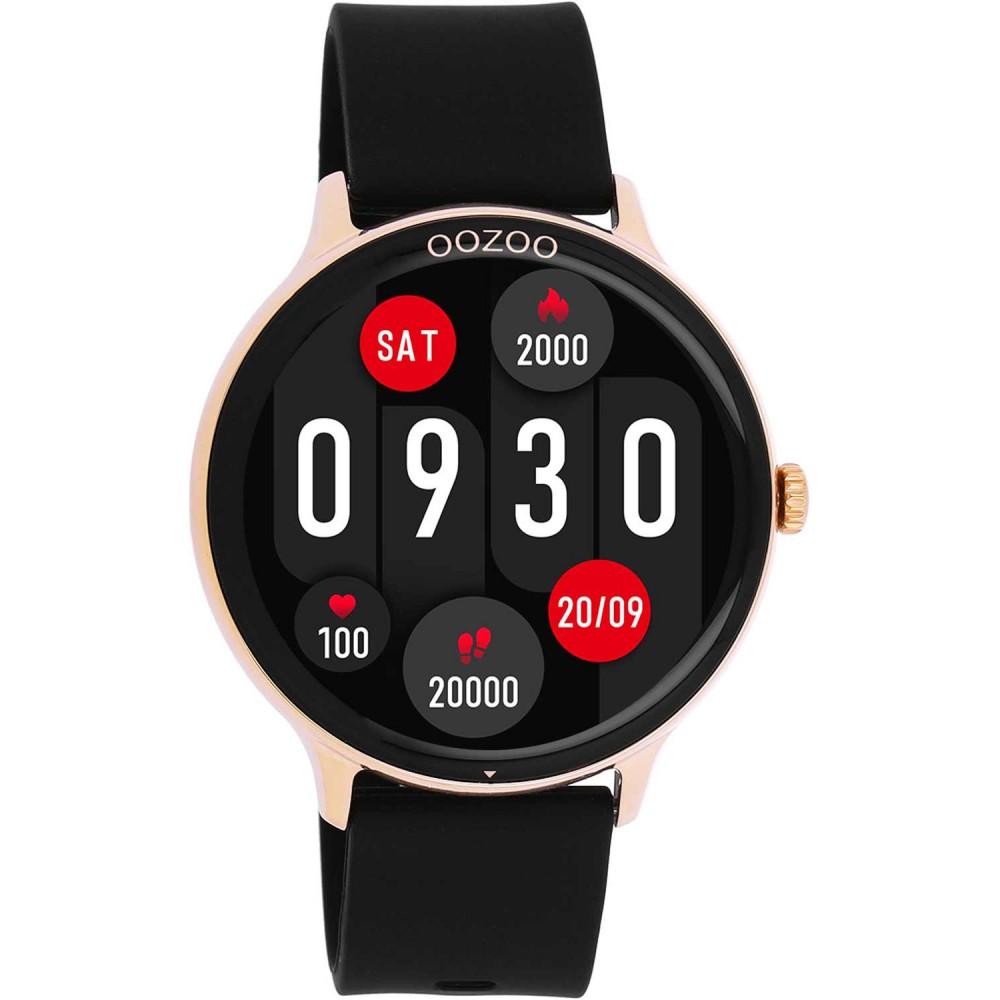 OOZOO Timepieces Smartwatch Μαύρο Καουτσούκ λουράκι Q00133