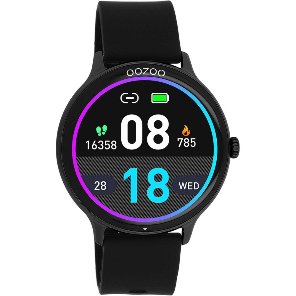OOZOO Timepieces Smartwatch Μαύρο Καουτσούκ λουράκι Q00134