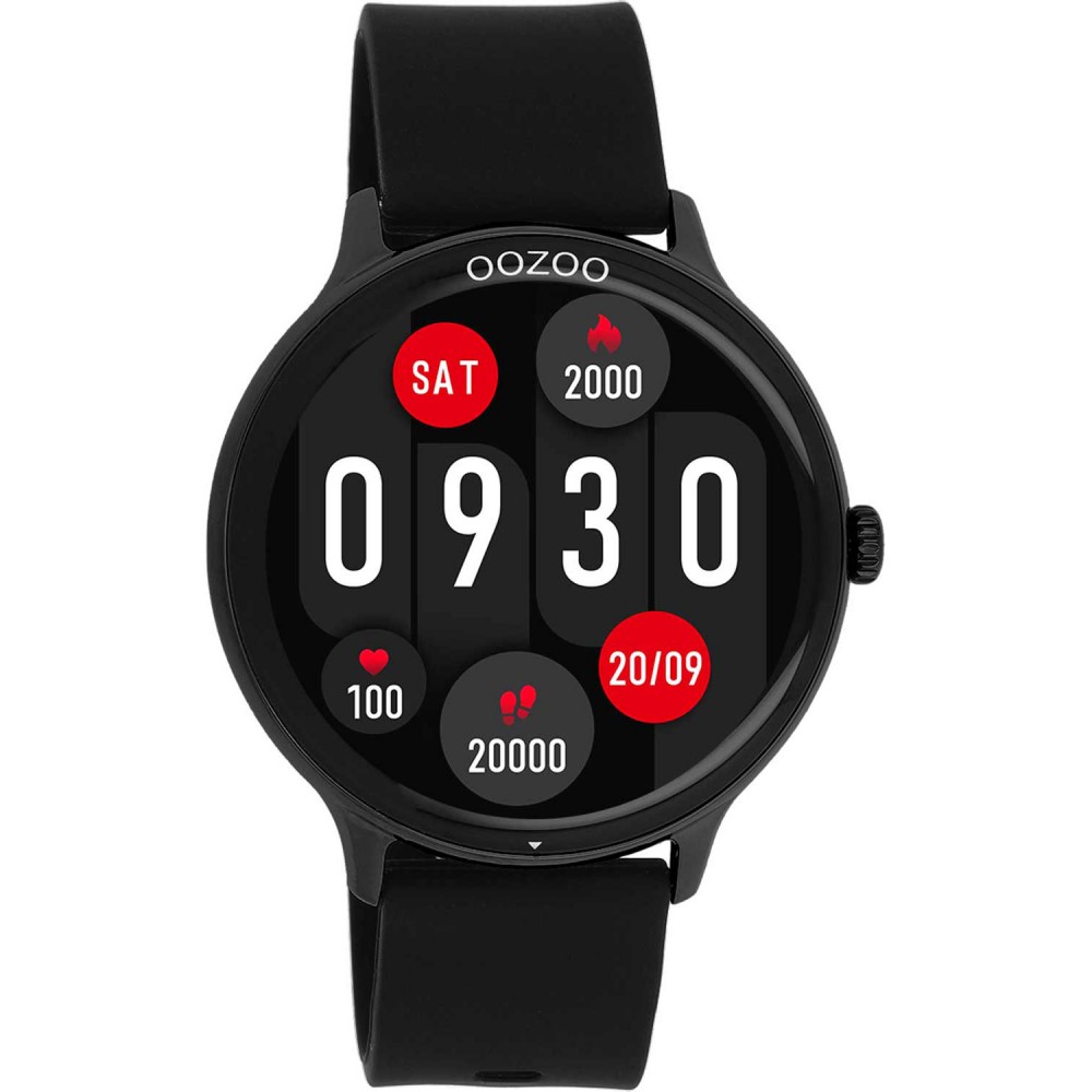 OOZOO Timepieces Smartwatch Μαύρο Καουτσούκ λουράκι Q00134