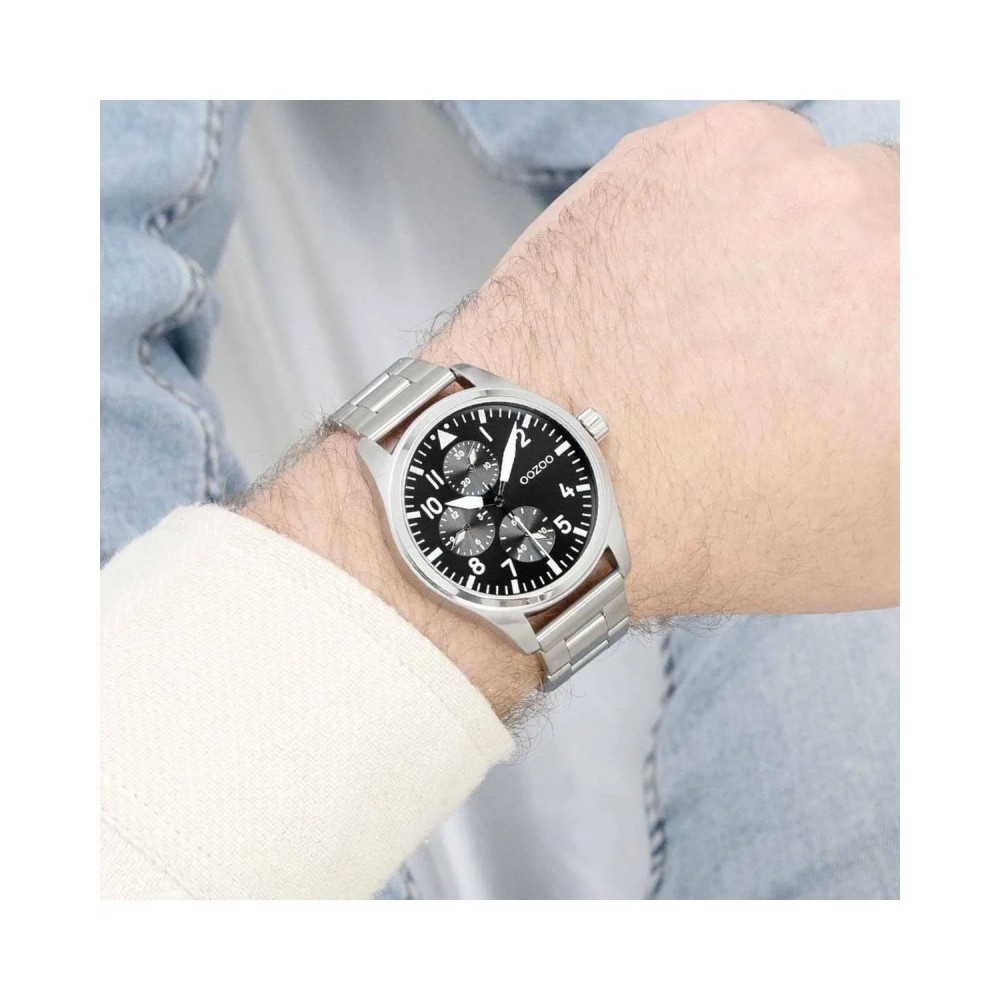 OOZOO Timepieces Ρολόι Ασημί Ανοξείδωτο Ατσάλι μπρασελέ C11506